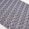 Мягкий 100% полиэстер тканый цветок тюль вышивка ткань